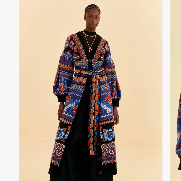 NWT Farm Rio Black Ainika Maxi Cardigan - Picture 4 of 7